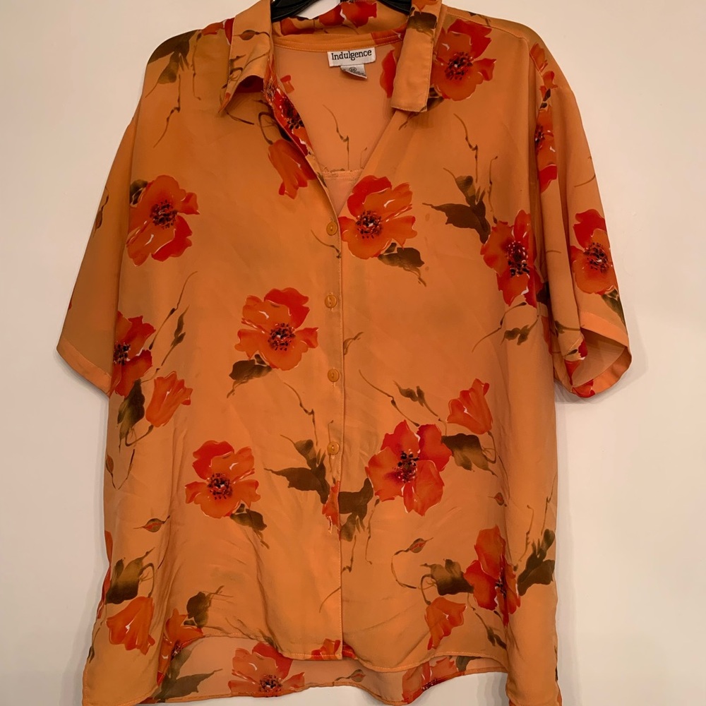 Indulgence large floral blouse.